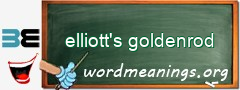 WordMeaning blackboard for elliott's goldenrod